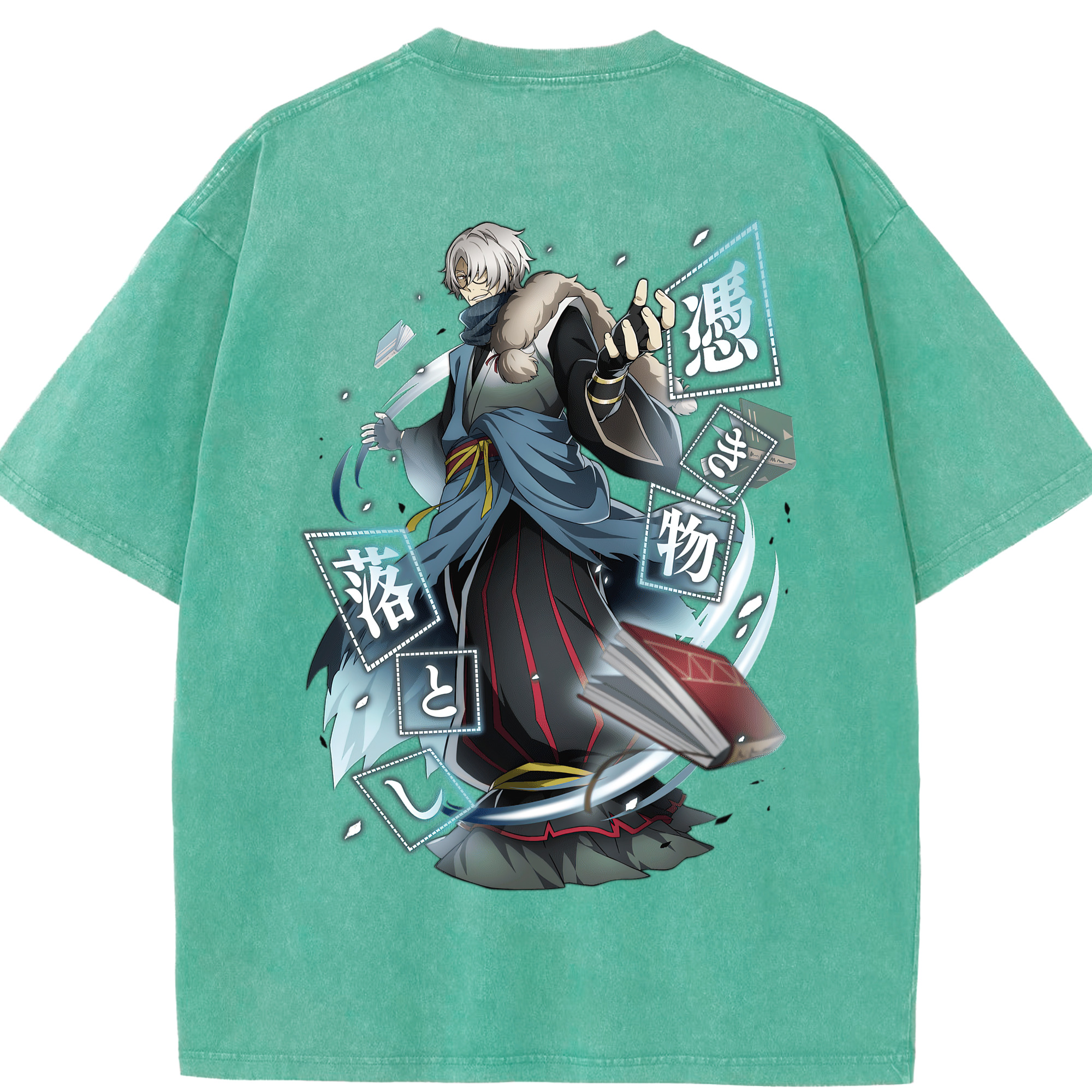 （画像用） 文豪ストレイドッグス Bungo Stray Dogs 綿100% ヴィンテージ風 半袖Tシャツ（背面プリント）